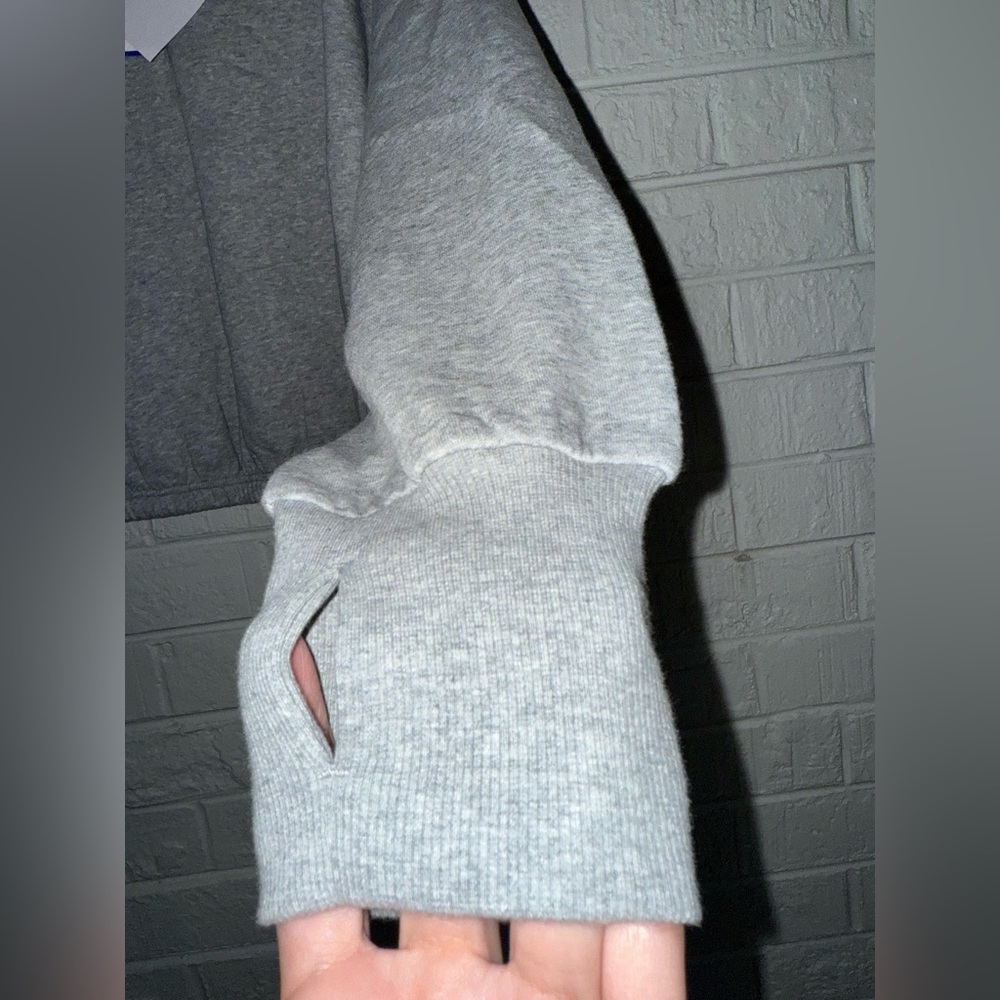 NWT JOYLAB Women's Fleece Cropped Crewneck  Sweatshirt Heathered Gray S L XL XXL - Picture 7 of 9